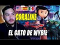 Reacción a CORALINE y la puerta secreta doblaje Latino vs Castellano el gato de waybie