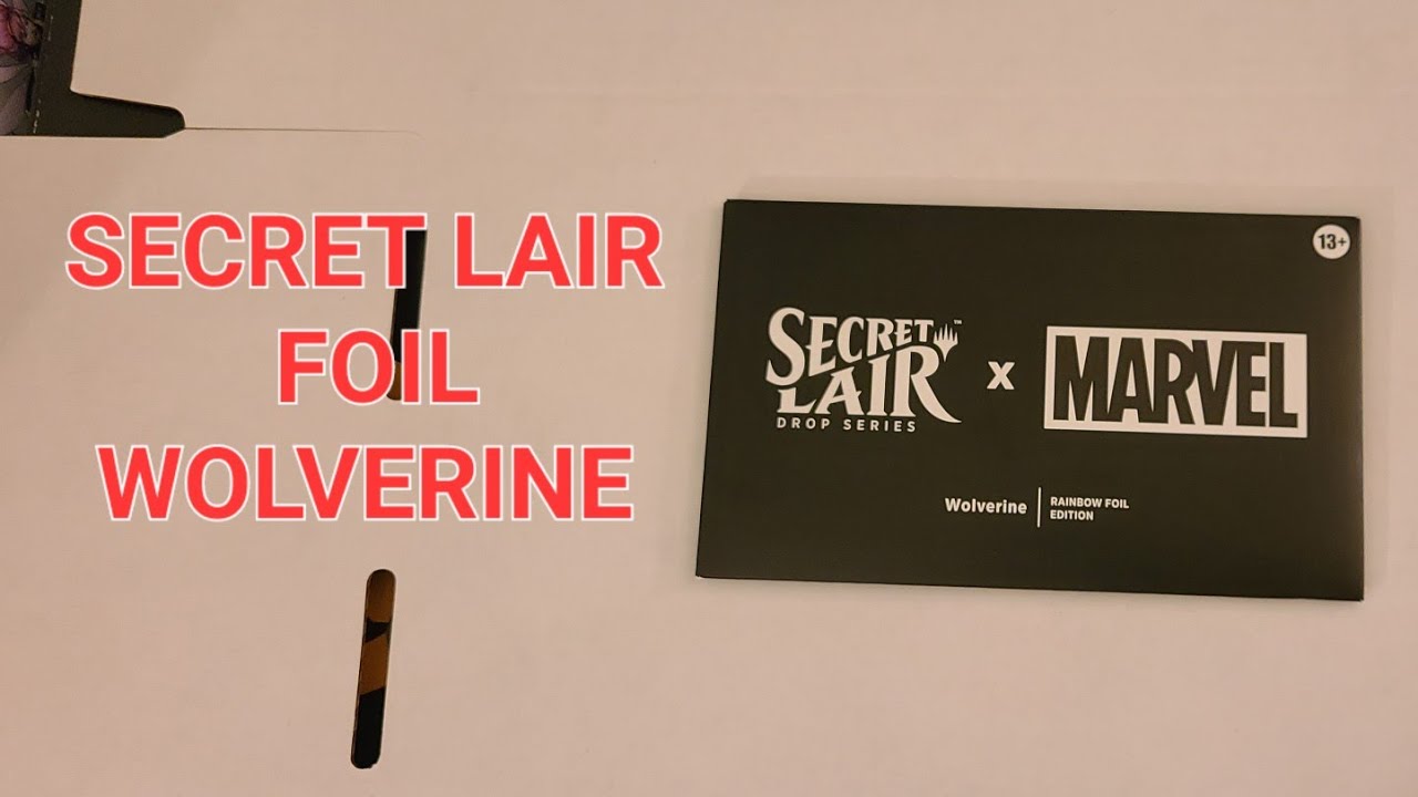 MTG SECRET LAIR WOLVERINE FOIL UN PACKAGING!! - YouTube