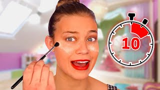 10 MINUTE MAKEUP CHALLENGE!! *Oops*