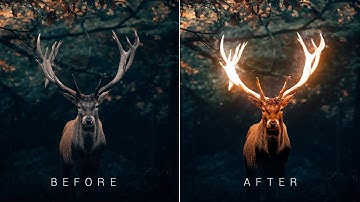 Glow Effect (Deer Antlers) - Photoshop Tutorial | Glowing Effect