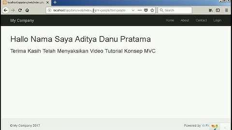 Tutorial Konsep MVC (Model View Controller) Yii2