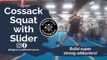 Cossack Squat with Slider (Build super strong adductors!)