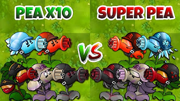 PVZ Fusion 3.1 Challenge - Team Pea x10 vs Super Pea vs Obsidian Gargantuar - Who Will Win?