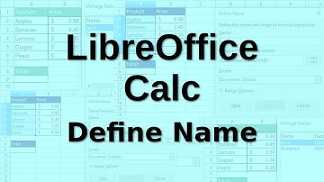 LibreOffice Calc - Define Name