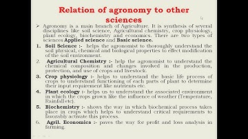 Chapter No  1  Agronomy, its definition, scope & role of agronomist By, Prof  Waghmode B.R.