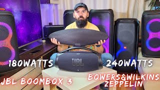 Which is better? JBL Boombox 3 VS Bowers Wilkins Zeppelin 2024