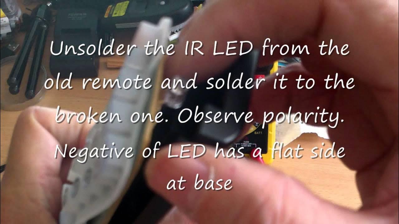 Repair your broken TV remote control YouTube