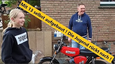 Mit 13 Jahren Simson selbst aufgebaut ! Die Beiden können es kaum abwarten zu fahren !