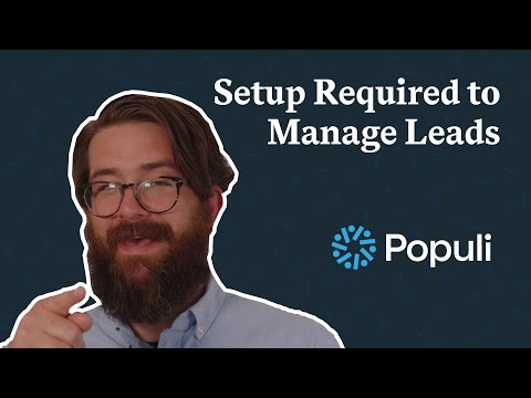 Setup Required to Manage Leads