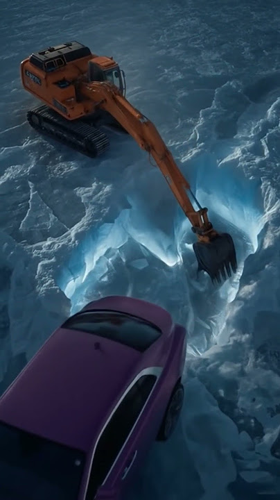 'ARCTIC EXECUTION: $500K Rolls-Royce Spectre Sacrificed to Glacier Excavator (Hydraulic Ice Tomb)'