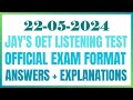 Jays 2nd channel  oet listening test 18052024 oet oetexam oetnursing oetlisteningtest
