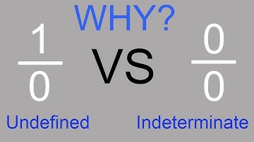 Why 1/0 is undefined and 0/0 is indeterminate ?