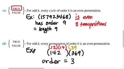 301.5 Odd Order implies Even Permutation
