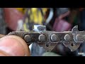 Square ground chain, cutting with 7 and 8 tooth sprocket