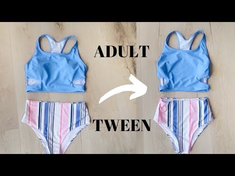 DIY Sewing Alteration: Women Swimsuit to Tween Size Tutorial