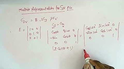 Matrix representation for C3v point group