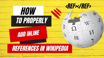 How to properly add in line references in Wikipedia