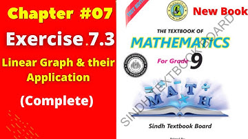 Exercise 7.3 Unit 7 Linear Graph & Their Application class 9New Mathematics Book Karachi|Sindh Board