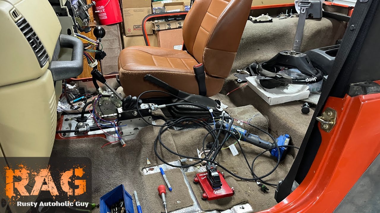 Installing cooling lines & CompuShift harness onto my AW4 automatic in