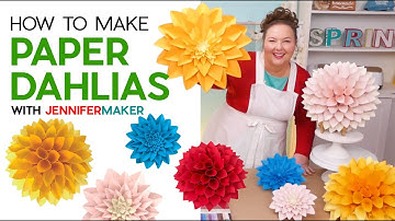 Paper Dahlia Flower Tutorial | Free Patterns for Three Styles!