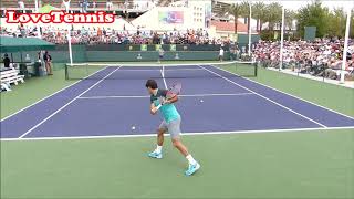 Roger Federer Training with Stan Wawrinka - Court Level View - ATP Tennis