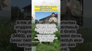Ketua BEM UGM Tiyo Ardianto Disorot Nasional, Kritik MBG hingga Terima Teror ! #shortvideo