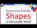 How to insert and modify shapes in microsoft word pc  mac