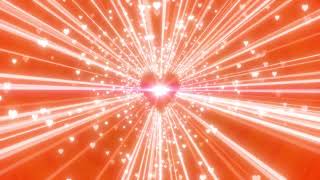 【With BGM】❤Cute Orange heart tunnel motion graphics❤