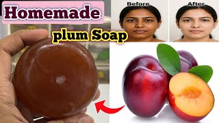 How to make plum Soap at home | Homemade Skin whitening plum soap | Diy plum soap/Natural fruit soap