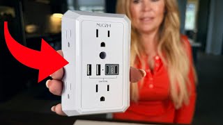 Celebrity Multi Plug Outlet Extender -- USB-A, USB-C + Surge Wealth