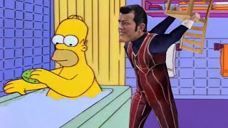 Homer Simpson vs Robbie Rotten with a Chair