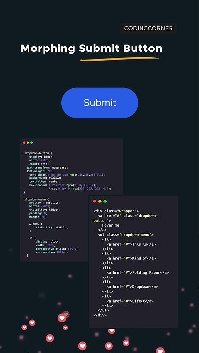 Morphing Submit Button Animation using HTML and CSS only #html #css # ...