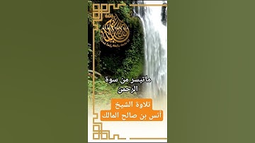 ماتيسر من سورة الرحمن /تلاوة الشيخ أنس بن صالح المالك #اكسبلور
