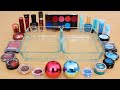 Aqua vs Maroon - Mixing Makeup Eyeshadow Into Slime ASMR 332 Satisfying Slime Video