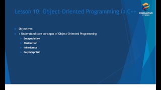 Lesson 10: Object-Oriented Programming in C++