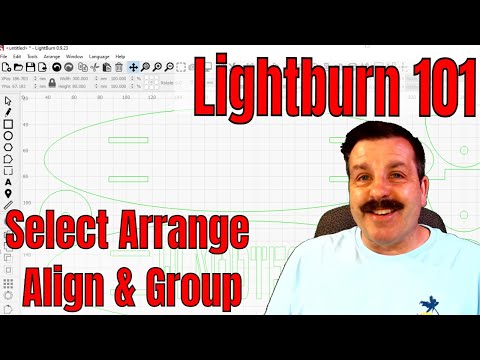 Select Align Group and Nudge like a champion! Lightburn 101 #lasers