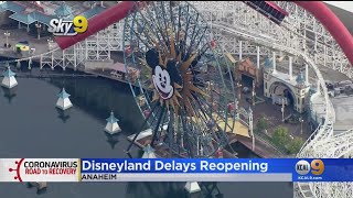 Disneyland resort announced wednesday it is delaying plans to reopen
and disney california adventure pending government approval.