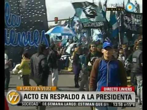 Visión Siete: Concentración por el acto en respaldo a la presidenta
