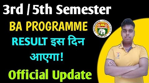SOL 3rd / 5th Semester BA Programme Result Update 2022 | sol ba programme result will come on thi...