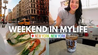 WEEKEND VLOG LIVING IN NEW YORK CITY: self care, trying new restaurants, new studio apartment decor
