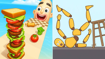 SANDWICH RUNNER Vs RAGDOLL BREAK : Satisfying ASMR Gameplay Tik Tok Gameplay Android, iOS