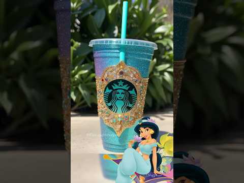 #starbucks Bling in #disney Princess Style! ✨☕ Which Royal Cold Cup Sparkles Brightest? #shorts