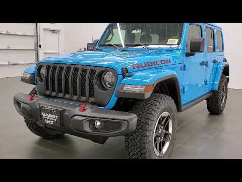 21 Jeep Wrangler Chief Blue 4 Door Rubicon New Walk Around For Sale In Fond Du Lac Wisconsin Youtube