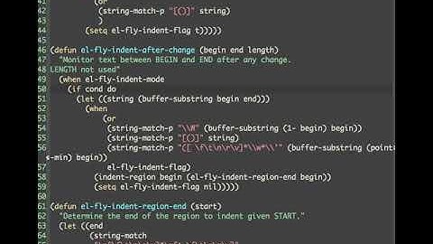 el-fly-indent-mode demo: Indent Emacs Lisp on the fly