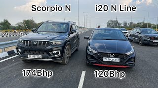 Scorpio N 🇮🇳 Vs i20 N Line 🇰🇷 [Drag Race] {Suv Vs Hatchback}