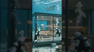 Underwater house building ASMR #asmr #shorts #learnonshorts