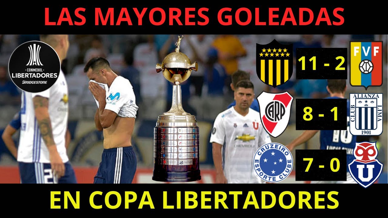 TOP 5 MAYORES GOLEADAS EN COPAS LIBERTADORES - YouTube