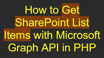 How to Get SharePoint List Items with Microsoft Graph API in PHP