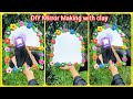 How to make mirror decoration at home || DIY mirror using super light clay || Old mirror makeover