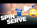SPIN SERVE in badminton - 2 techniques
